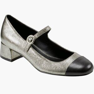 Marc Fisher LTD Marla Cap Toe Mary Jane Pump Gold Black Womens Size 11 New